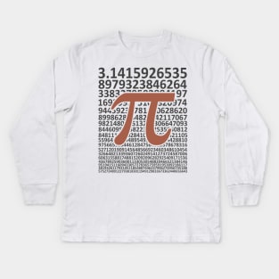 Digits of Pi, Pi Day Math Kids Long Sleeve T-Shirt